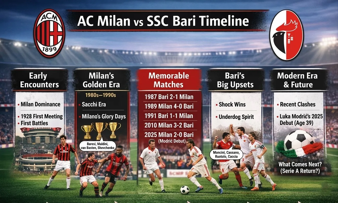 AC Milan vs SSC Bari Timeline