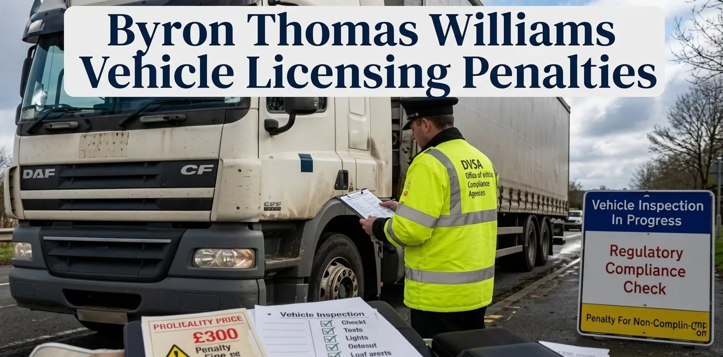 Byron Thomas Williams Vehicle Licensing Penalties