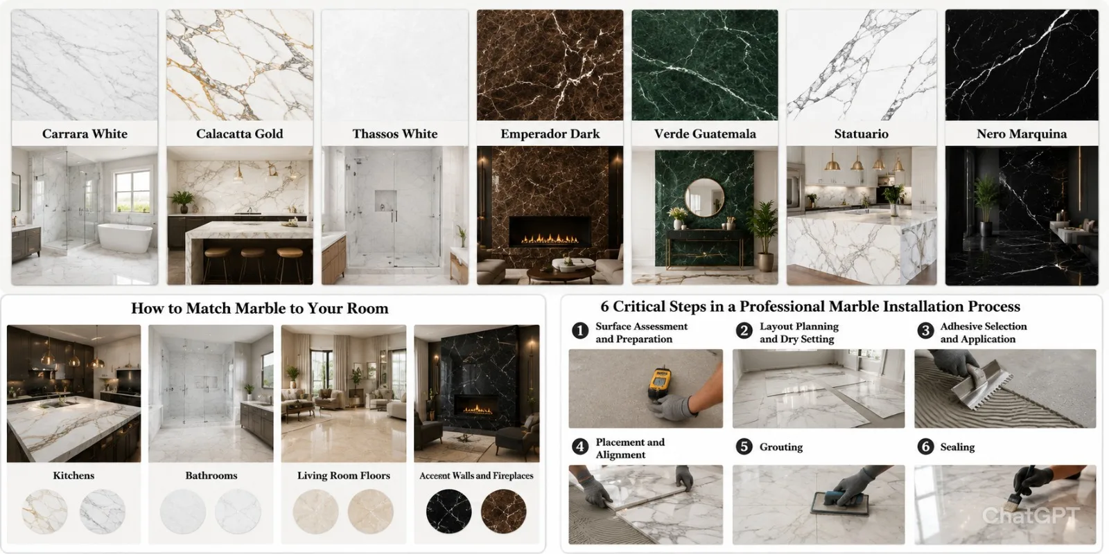 Sophisticated Marble Installation to Add Elegance and Durability to Your Home’s Surfaces